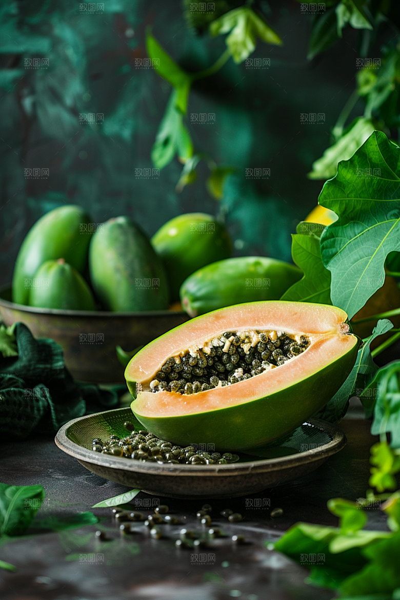 木瓜高清美食摄影图