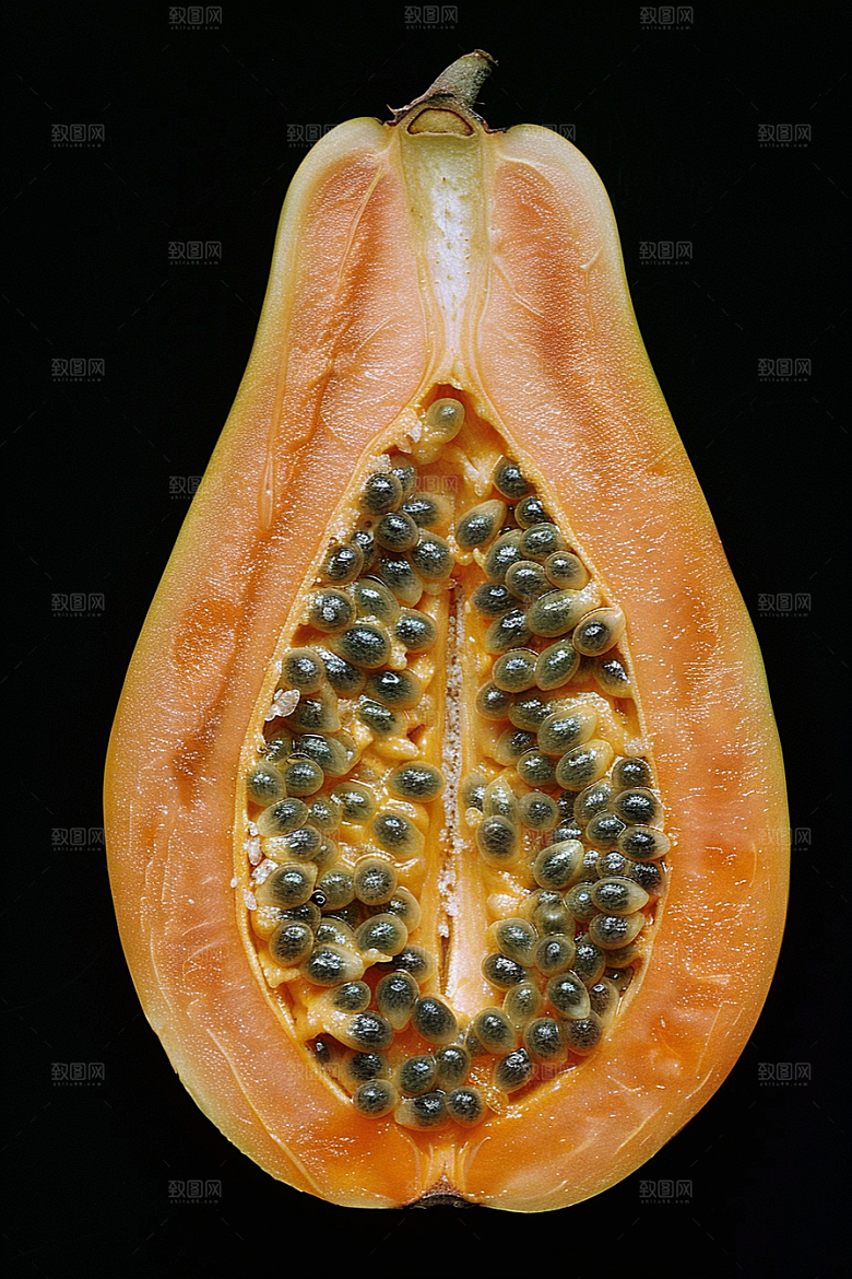木瓜食材瓜果摄影图