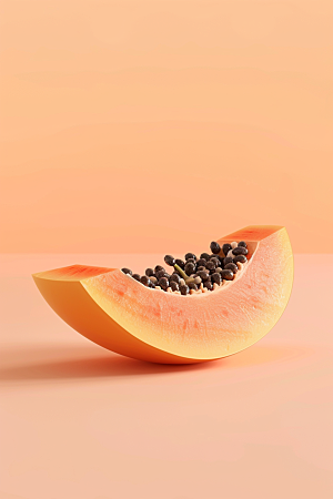 木瓜新鲜美味摄影图