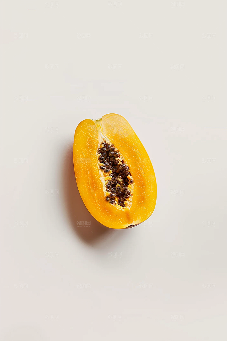 木瓜香甜美食摄影图