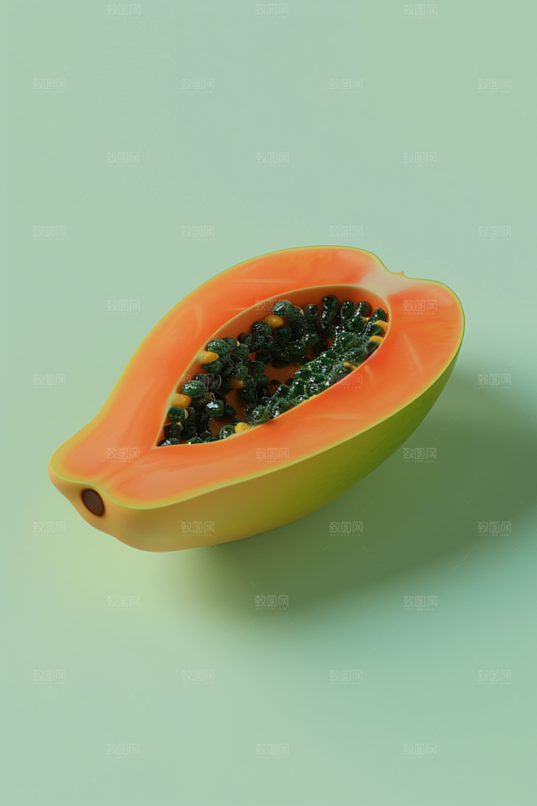 木瓜美食香甜摄影图