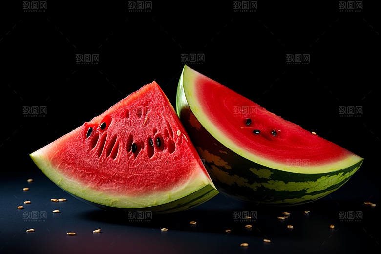 西瓜夏天清甜可口摄影图