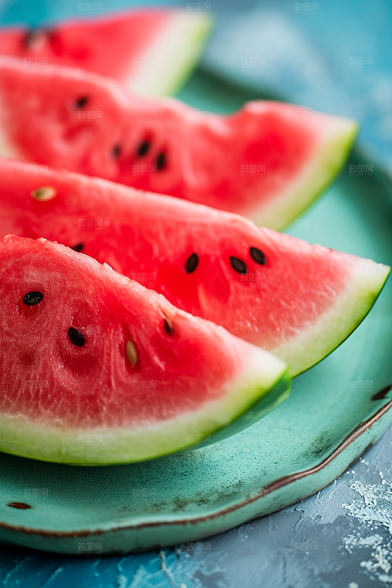 西瓜清甜可口夏季摄影图