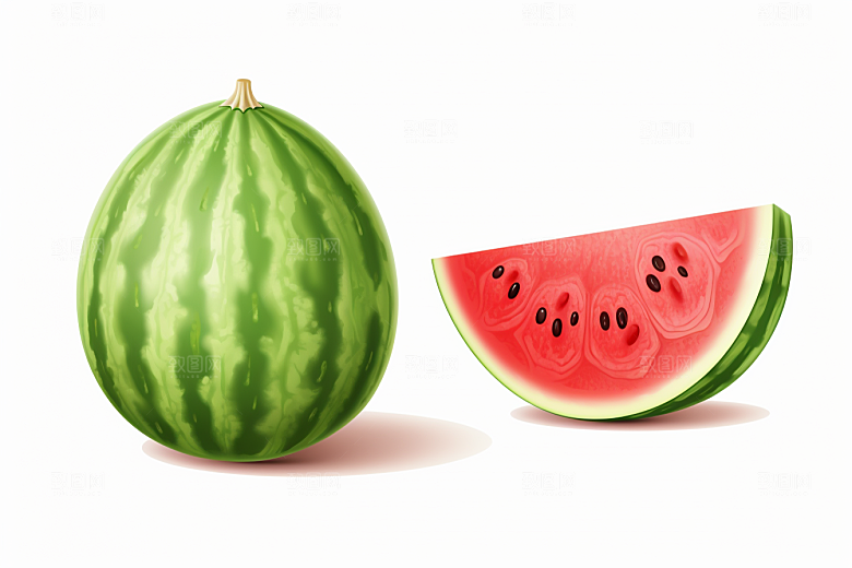 西瓜夏日美味摄影图