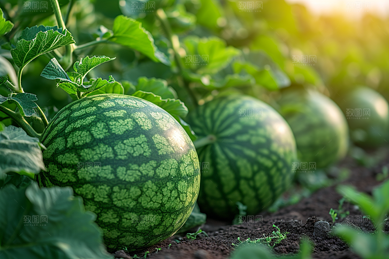 西瓜夏天水果摄影图