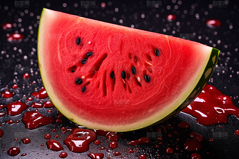 西瓜水果夏季摄影图