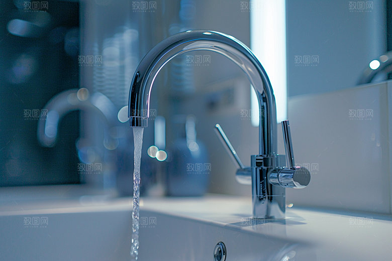 水龙头洗手池洗手间素材