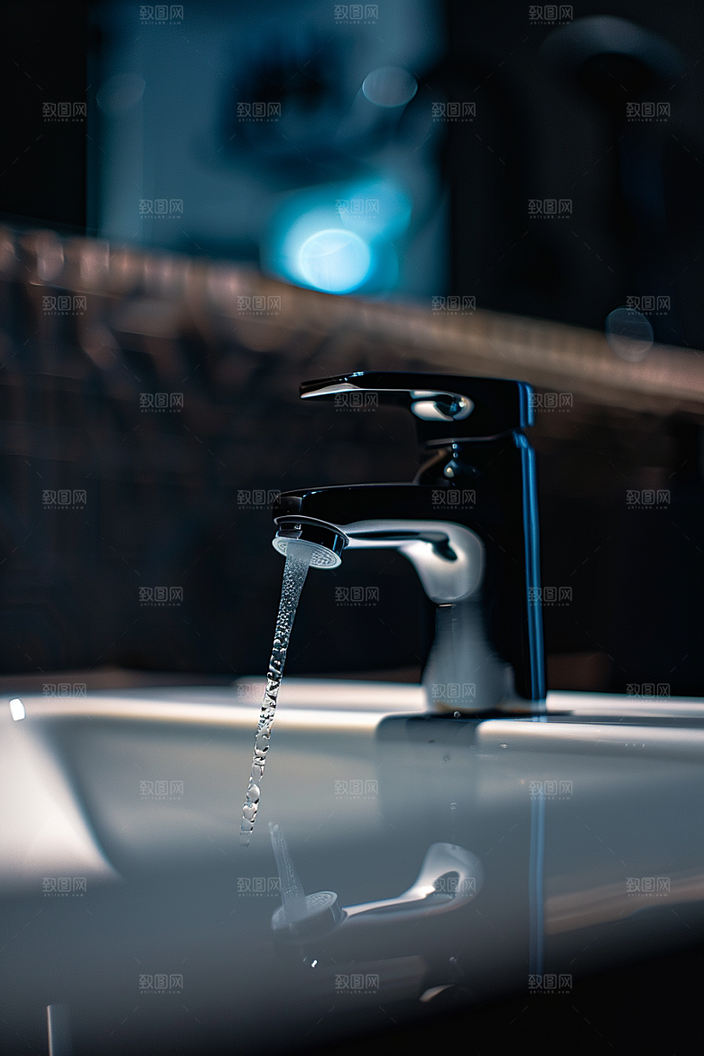 水龙头装潢厕所素材