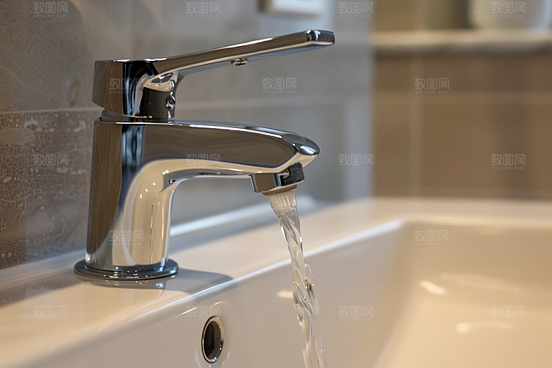 水龙头装潢水池素材