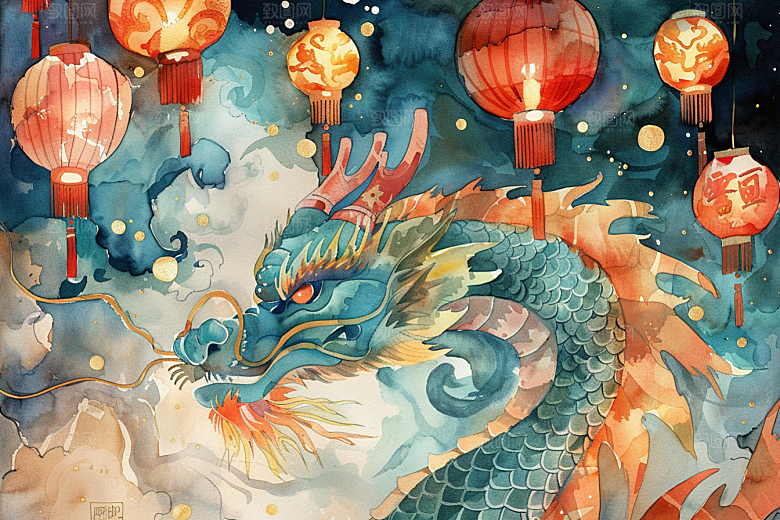 水墨长城壮阔高清艺术插画