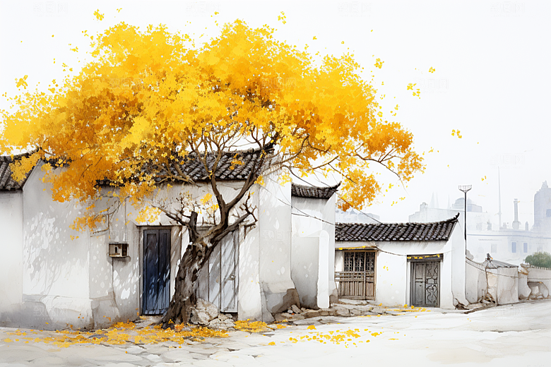 水墨江南中式中国风插画