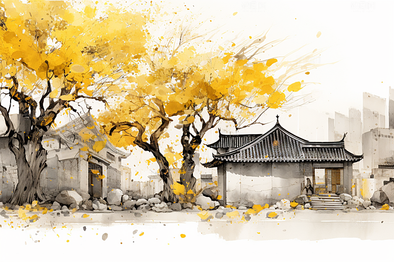 水墨江南中式中国风插画