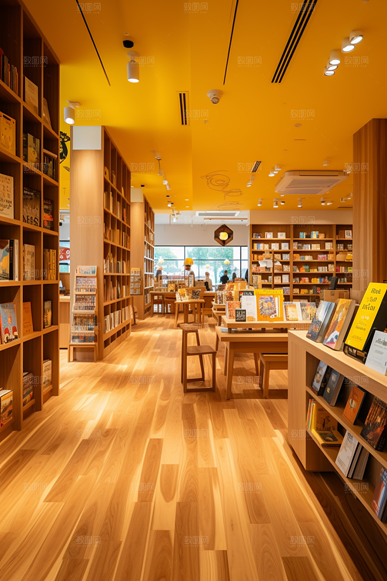书店书架图书馆高清素材