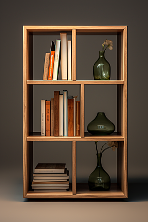 书店书架藏书室室内素材