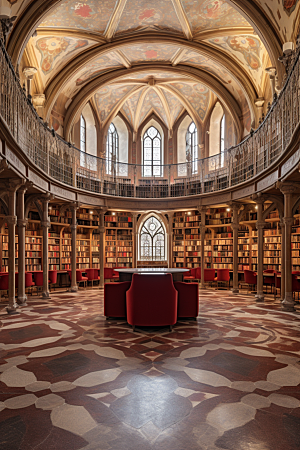 书店书架高清藏书室素材