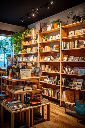 书店书架图书馆家居素材