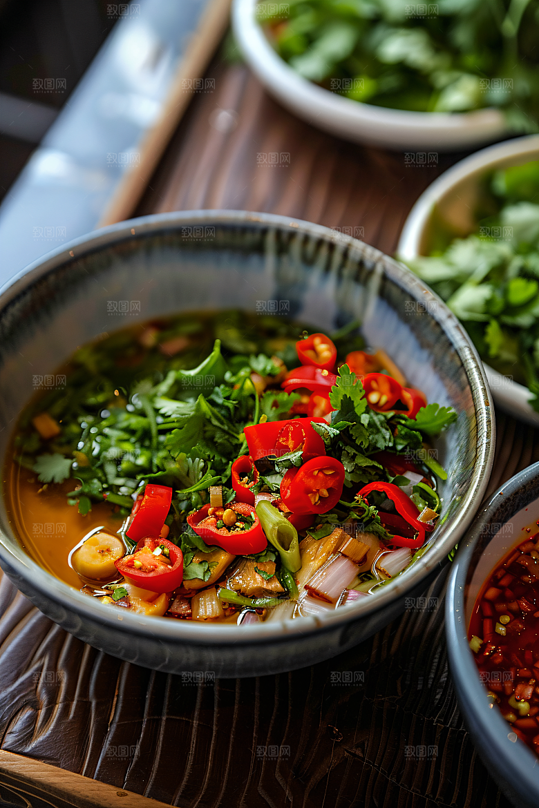 蒜蓉辣酱酱料调味料摄影图