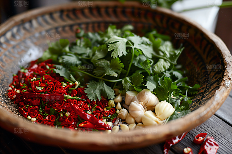蒜蓉辣酱美食下饭摄影图