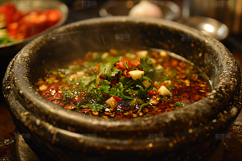 蒜蓉辣酱香辣酱料摄影图
