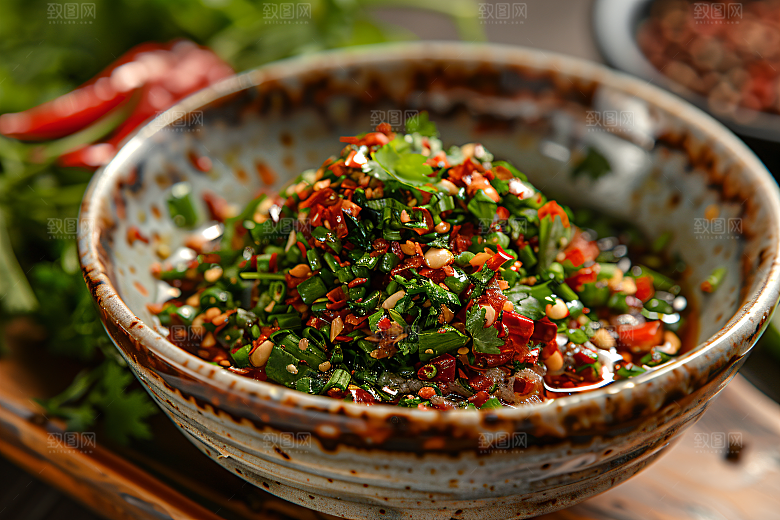 蒜蓉辣酱调味料美食摄影图