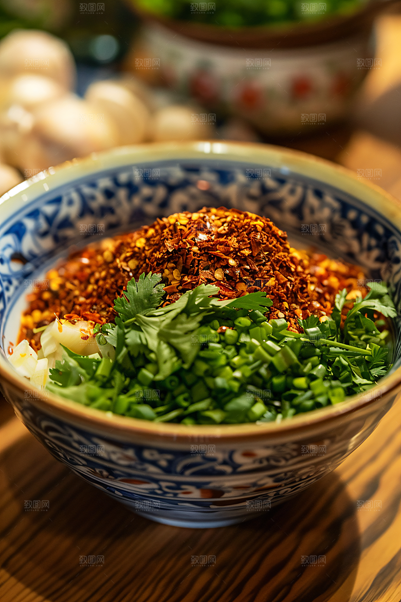蒜蓉辣酱酱料下饭摄影图