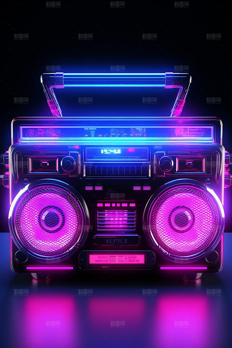 透明光效收音机音箱透明塑料模型