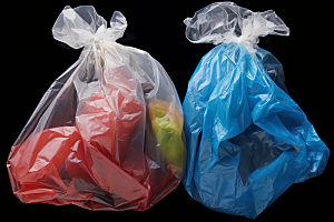 塑料垃圾袋塑料袋透明垃圾袋摄影图