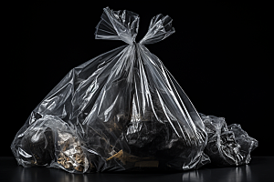 塑料垃圾袋垃圾分类环保摄影图