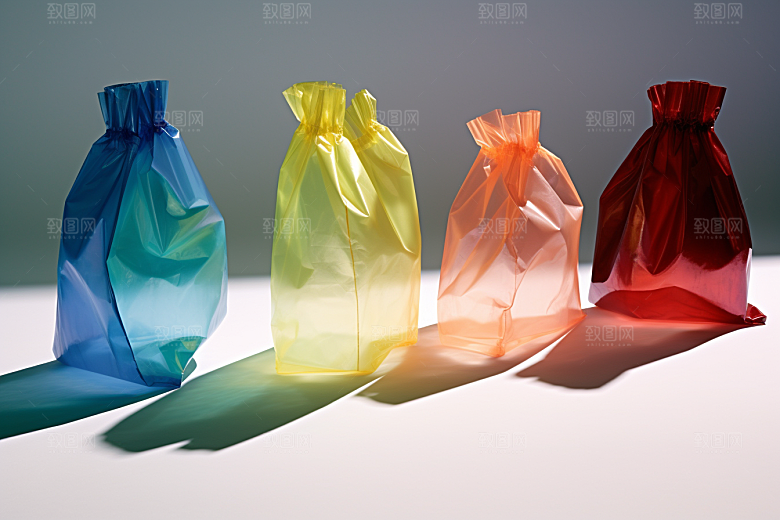 塑料垃圾袋透明垃圾袋塑料袋摄影图