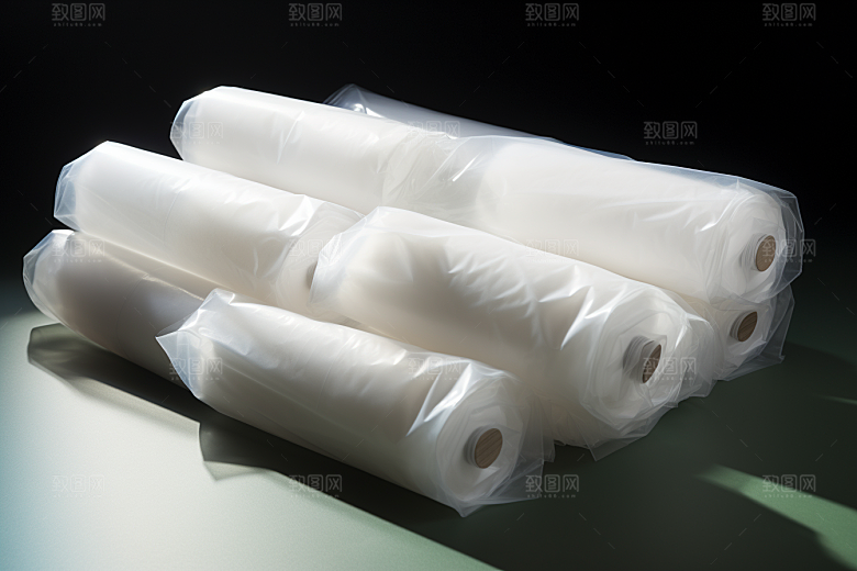 塑料垃圾袋垃圾分类环保摄影图