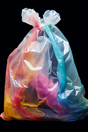 塑料垃圾袋透明垃圾袋环保摄影图