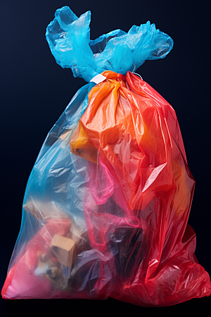 塑料垃圾袋塑料袋垃圾分类摄影图