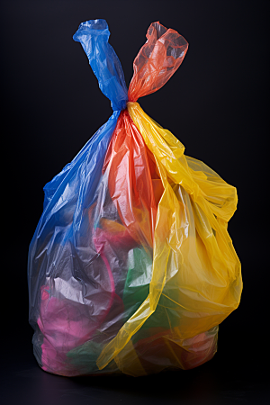 塑料垃圾袋高清透明垃圾袋摄影图