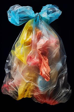 塑料垃圾袋高清透明垃圾袋摄影图