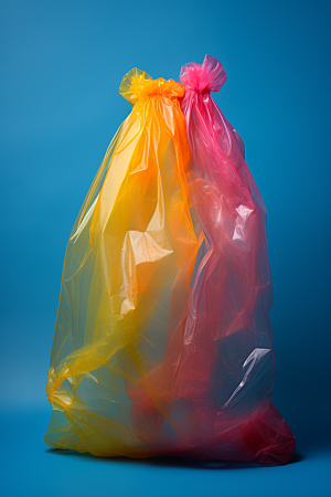 塑料垃圾袋环保塑料袋摄影图