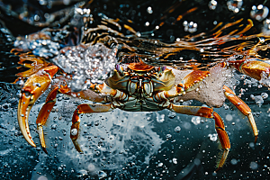 梭子蟹海洋美味摄影图