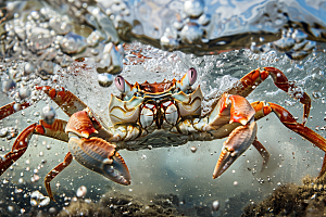 梭子蟹高清食材摄影图