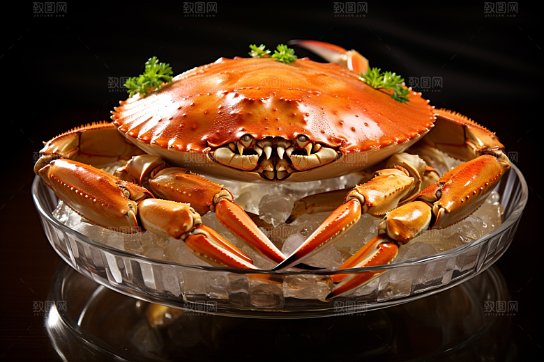 梭子蟹食材美食摄影图