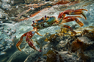 梭子蟹食材海货摄影图
