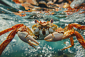 梭子蟹海洋食材摄影图