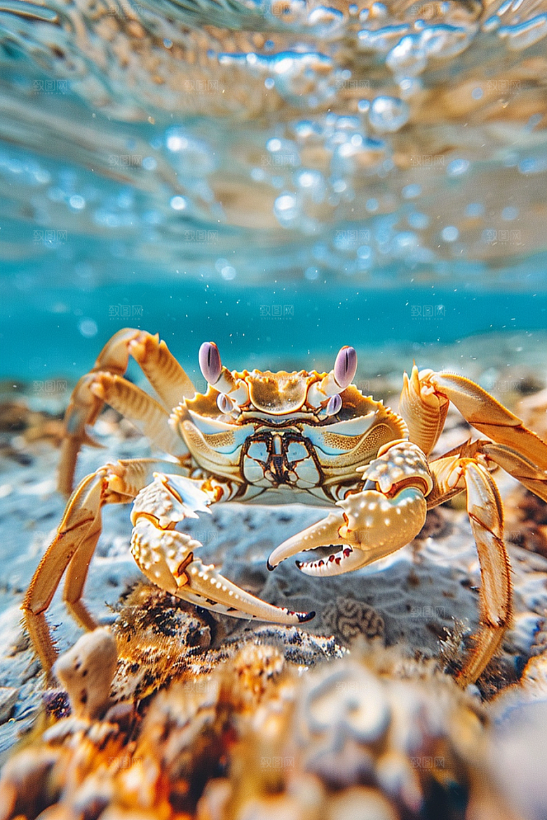梭子蟹海货海鲜摄影图