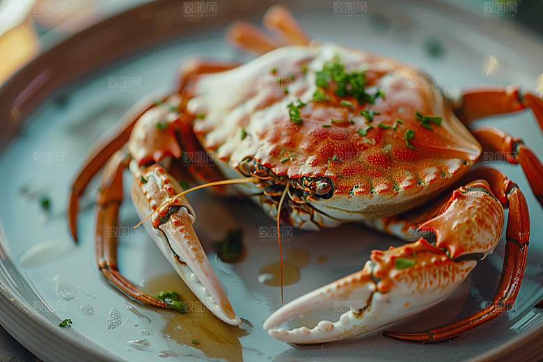 梭子蟹美食高清摄影图