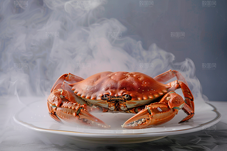 梭子蟹美味大海摄影图