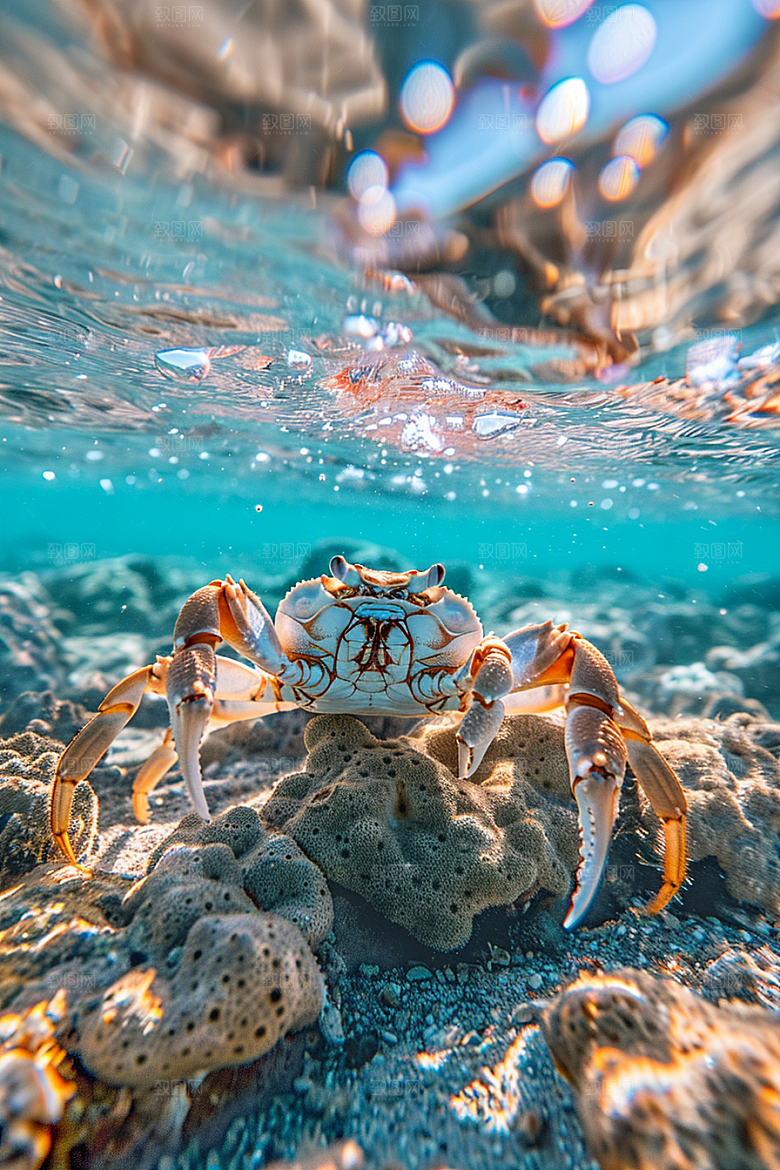 梭子蟹美食海洋摄影图