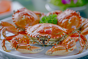 梭子蟹海蟹美食摄影图