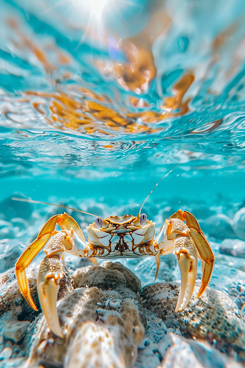 梭子蟹食材海货摄影图