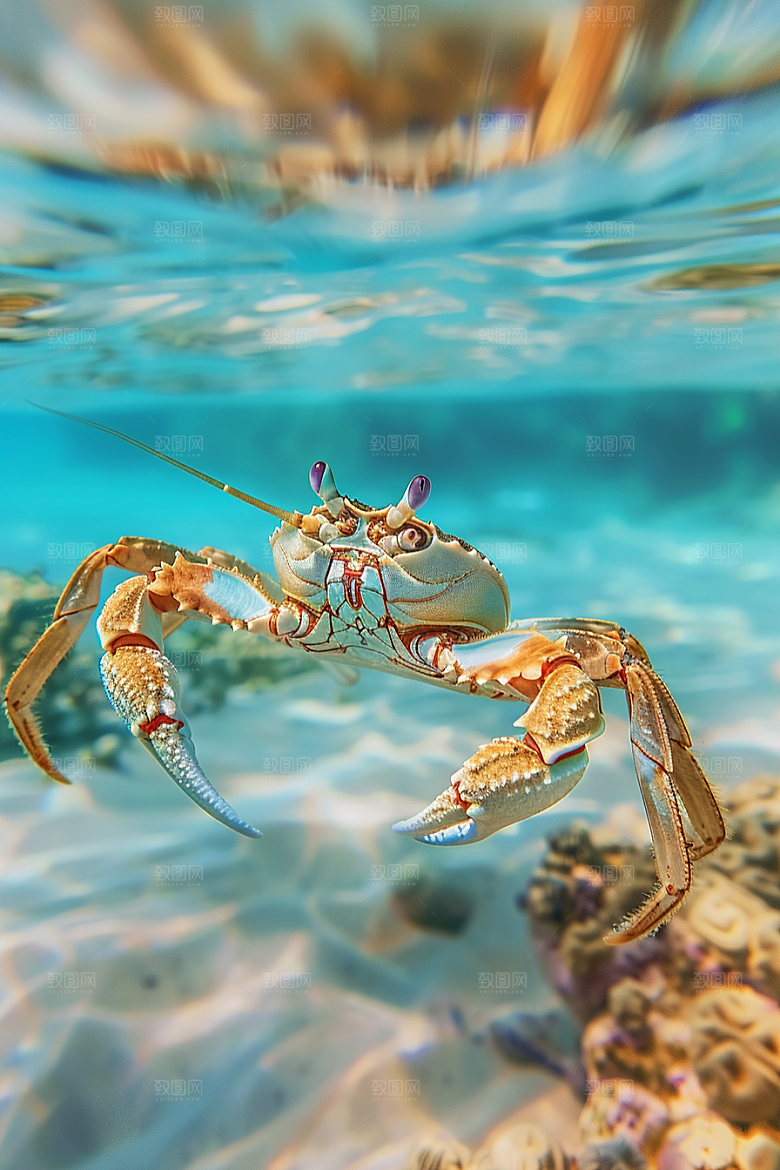 梭子蟹海蟹食材摄影图