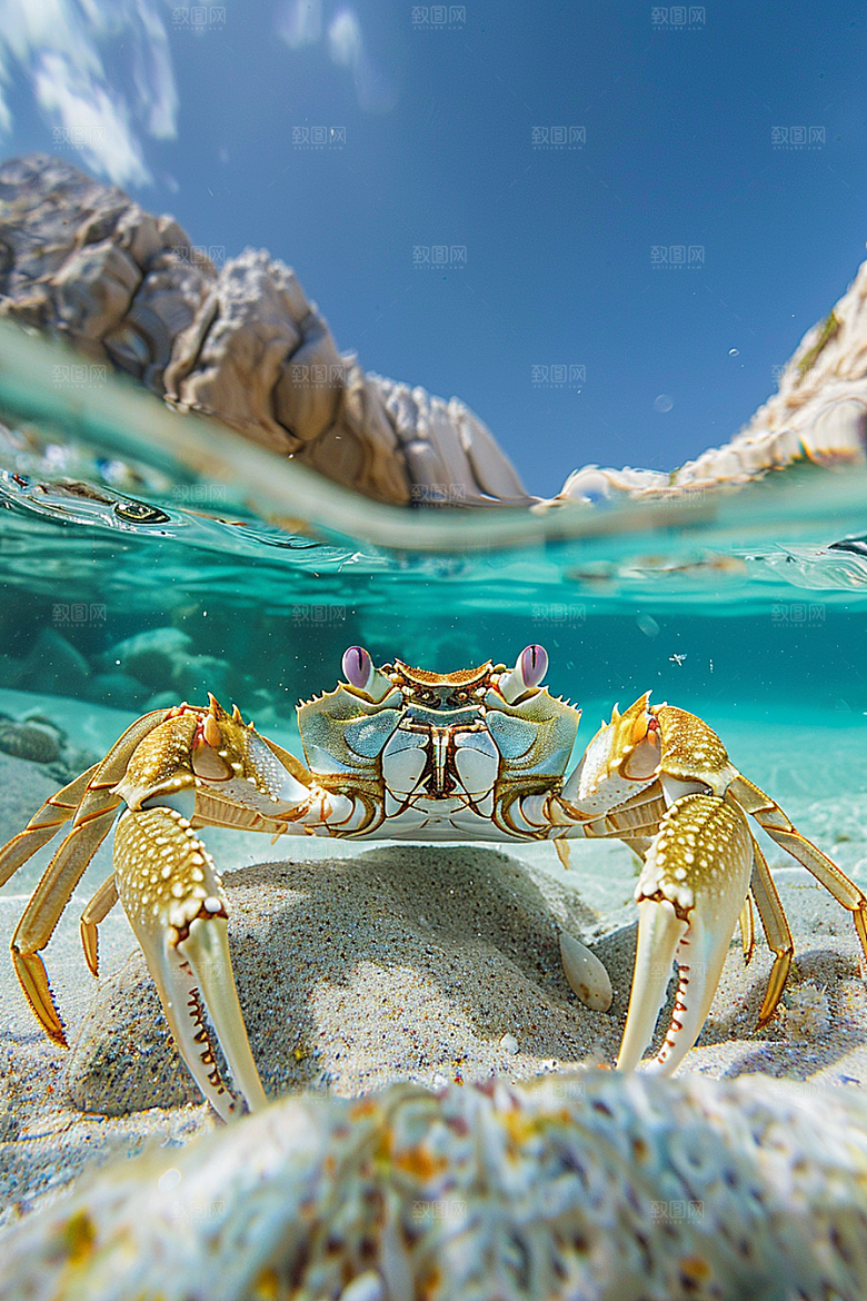 梭子蟹海货大海摄影图