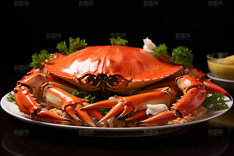 梭子蟹海蟹海货摄影图