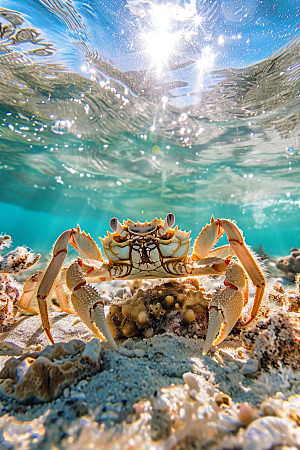 梭子蟹食材海洋摄影图